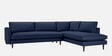 Mireya Fabric LHS Sectional Sofa (3+ Lounger) In Navy Blue Colour