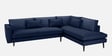 Mireya Fabric LHS Sectional Sofa (3+ Lounger) In Navy Blue Colour