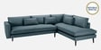 Mireya Fabric LHS Sectional Sofa (3+ Lounger) In Smoke Grey Colour