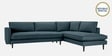 Mireya Fabric LHS Sectional Sofa (3+ Lounger) In Smoke Grey Colour
