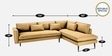 Mireya Fabric LHS Sectional Sofa (3+ Lounger) In Yellow Colour          In Y