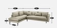 Mireya Fabric RHS Sectional Sofa (3+ Lounger) In Beige Colour