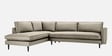 Mireya Fabric RHS Sectional Sofa (3+ Lounger) In Beige Colour