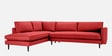 Mireya Fabric RHS Sectional Sofa (3+ Lounger) In Carmine Pink Color