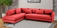 Mireya Fabric RHS Sectional Sofa (3+ Lounger) In Carmine Pink Color