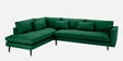 Mireya Fabric RHS Sectional Sofa (3+ Lounger) In Dark Green Colour