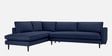 Mireya Fabric RHS Sectional Sofa (3+ Lounger) In Navy Blue Colour