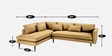 Mireya Fabric RHS Sectional Sofa (3+ Lounger) In Yellow Colour