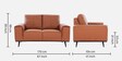 Mississippi Half Leather 2 seater Sofa In Harvest Gold Colour