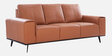 Mississippi Half Leather 3 seater Sofa In Harvest Gold Colour