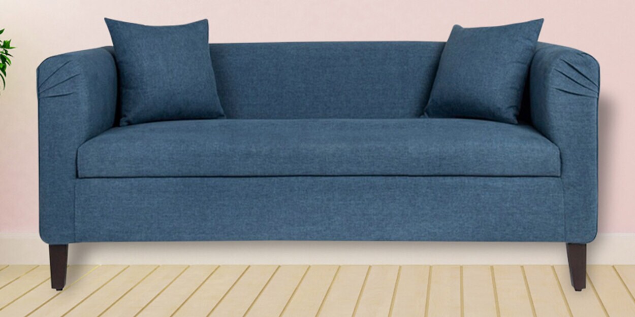 Buy Miami 2 Seater Sofa in Sapphire Blue Colour by Wakefit Online