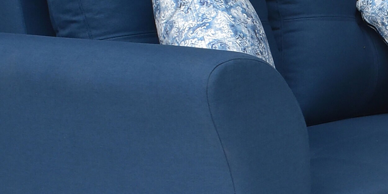 Buy Miami Fabric 2 Seater Sofa in Blue Colour by ARRA Online Lawson 2