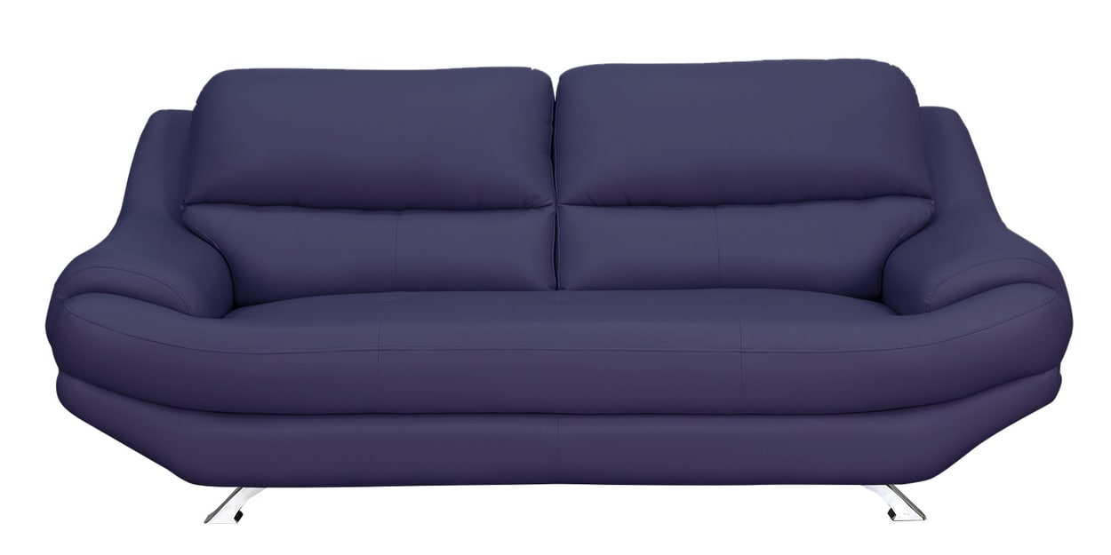 Buy Milano Leatherette 3 Seater Sofa In Blue Colour By Star India Online Contemporary Sofa 6597