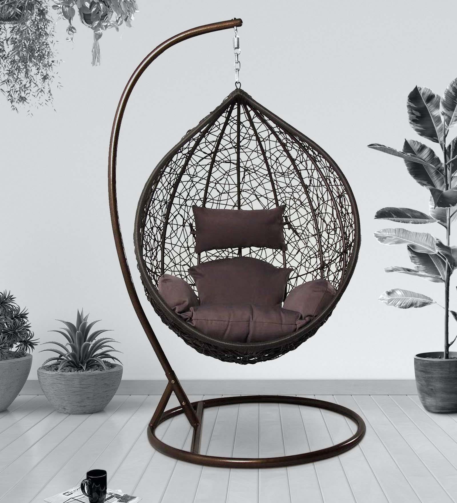 Mia Wicker Swing in Brown Colour Mia Wicker Swing in Brown Colour