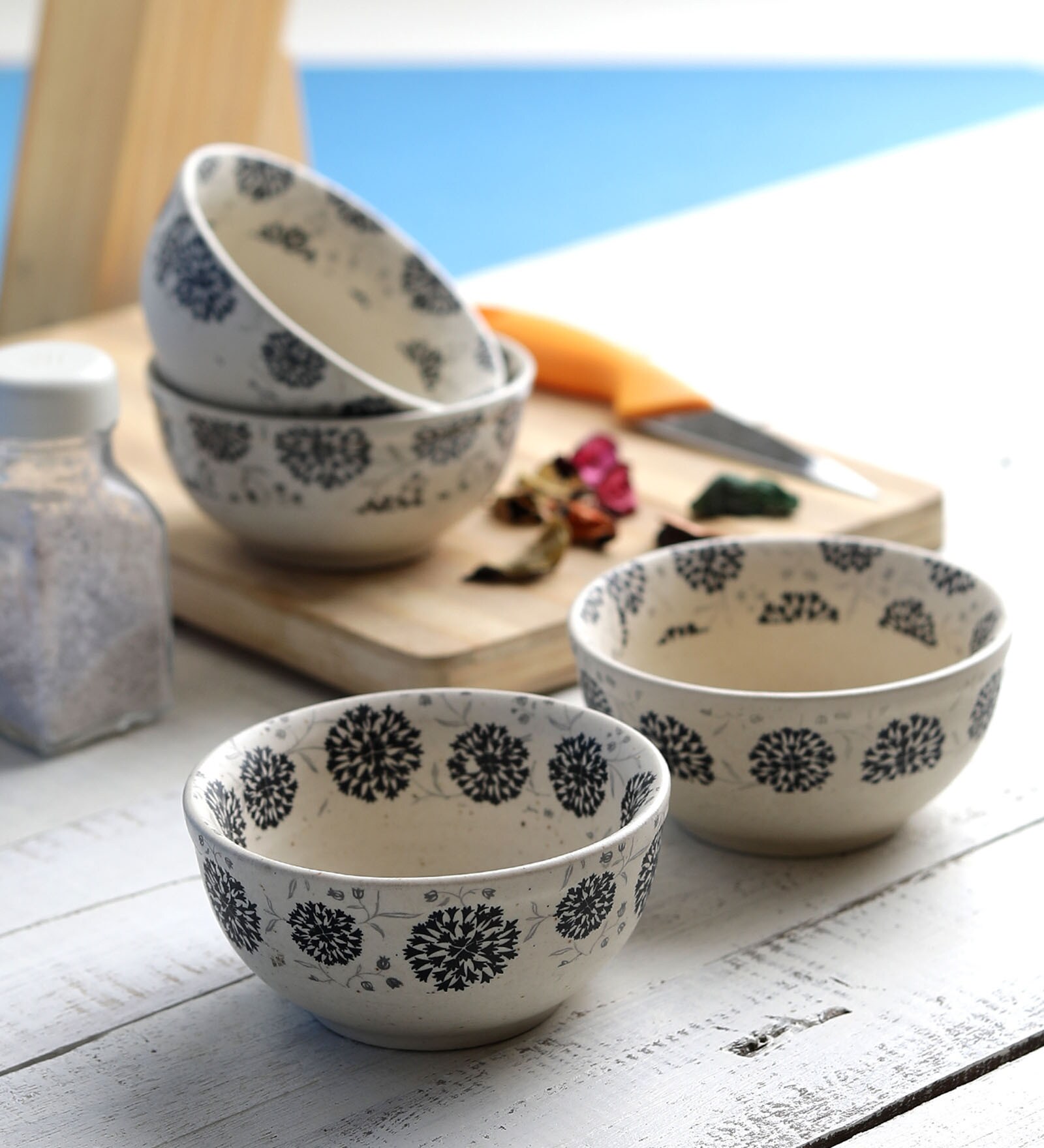 250 ML Stoneware Serving Bowls Set of 4