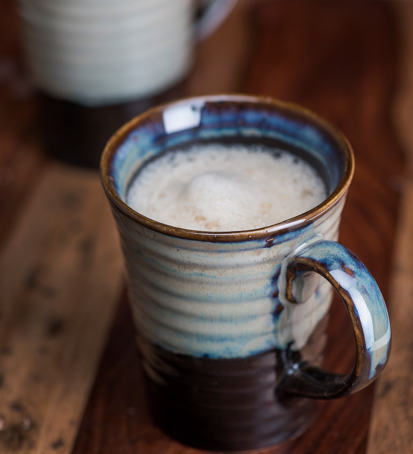 Beaute 350ml Blue & Brown Ceramic (Set of 2) Coffee Mug