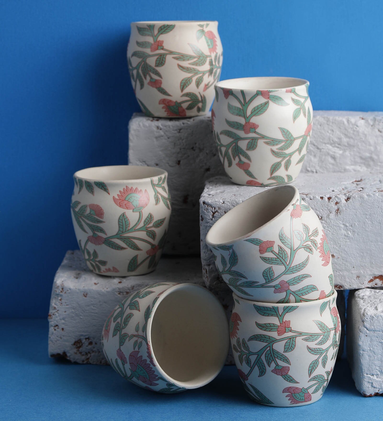 Marc 170ml Cream (Set of 6) Ceramic Tea Khullad