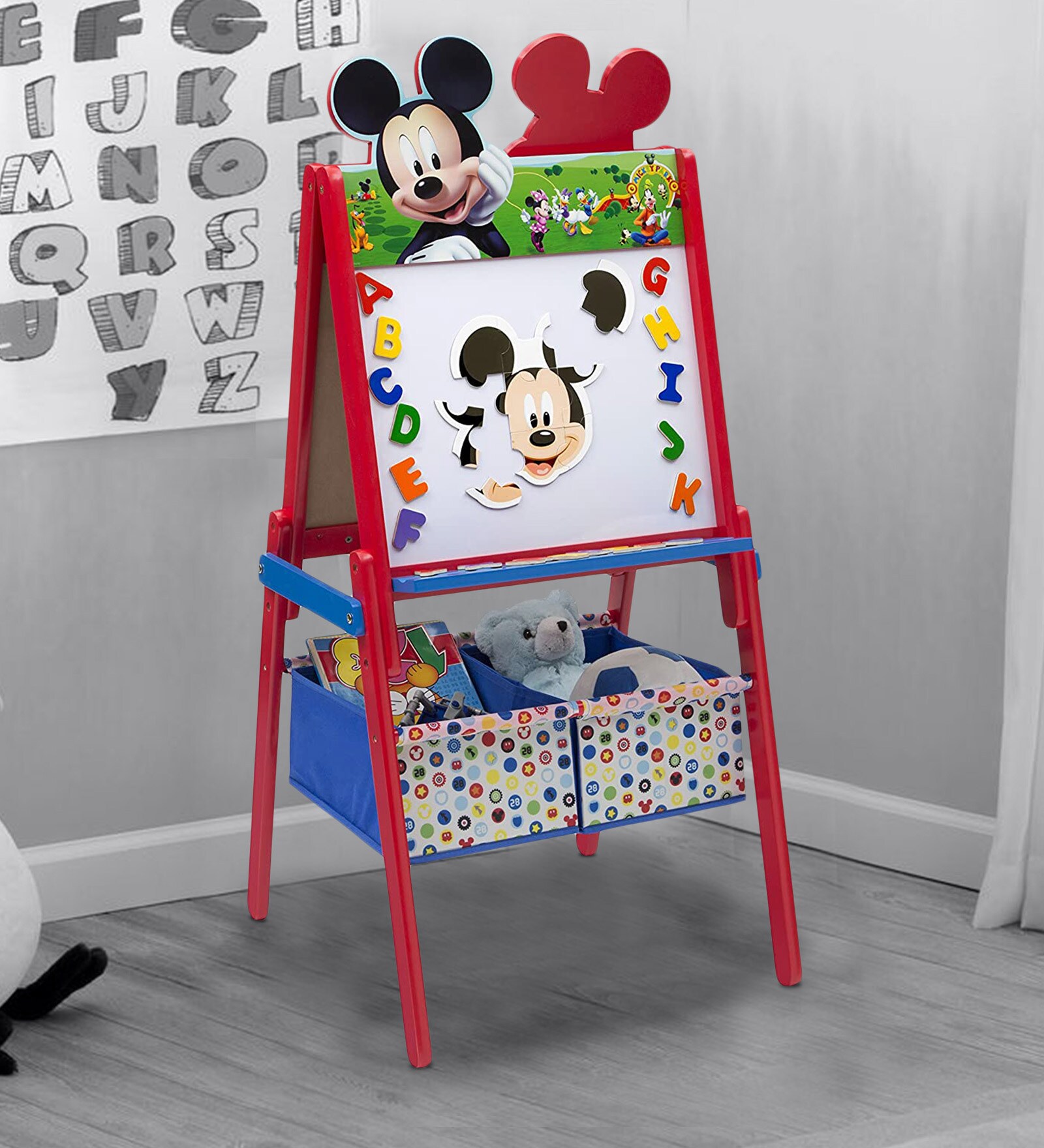 Mickey Mouse Easel with Storage in Multicolour