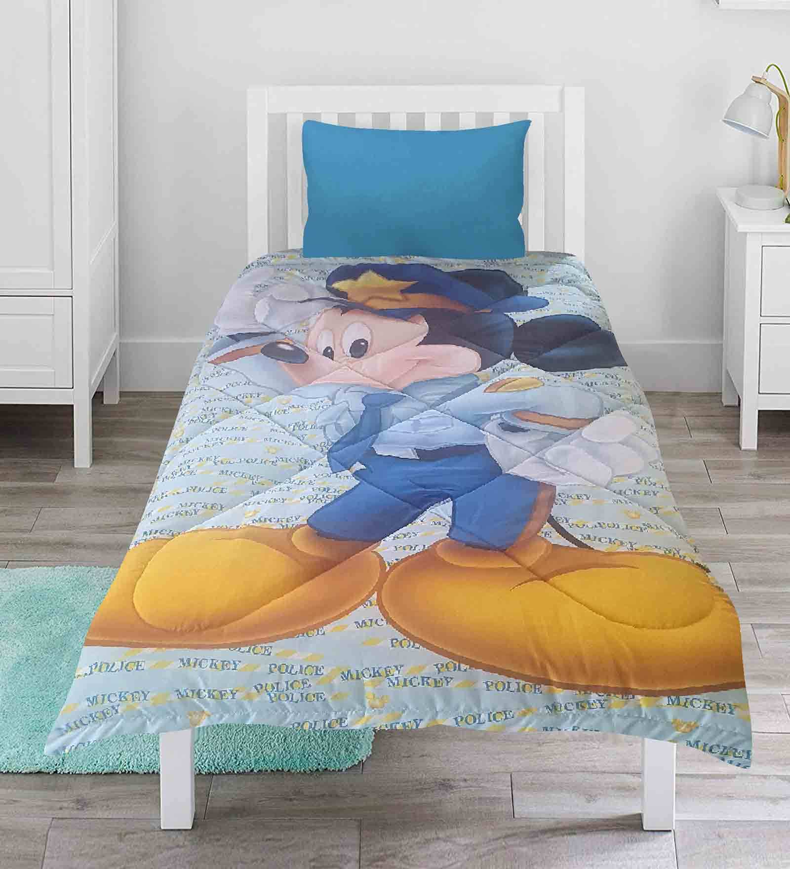 Mickey Mouse Themed Comforter with Pillow & Bedsheet