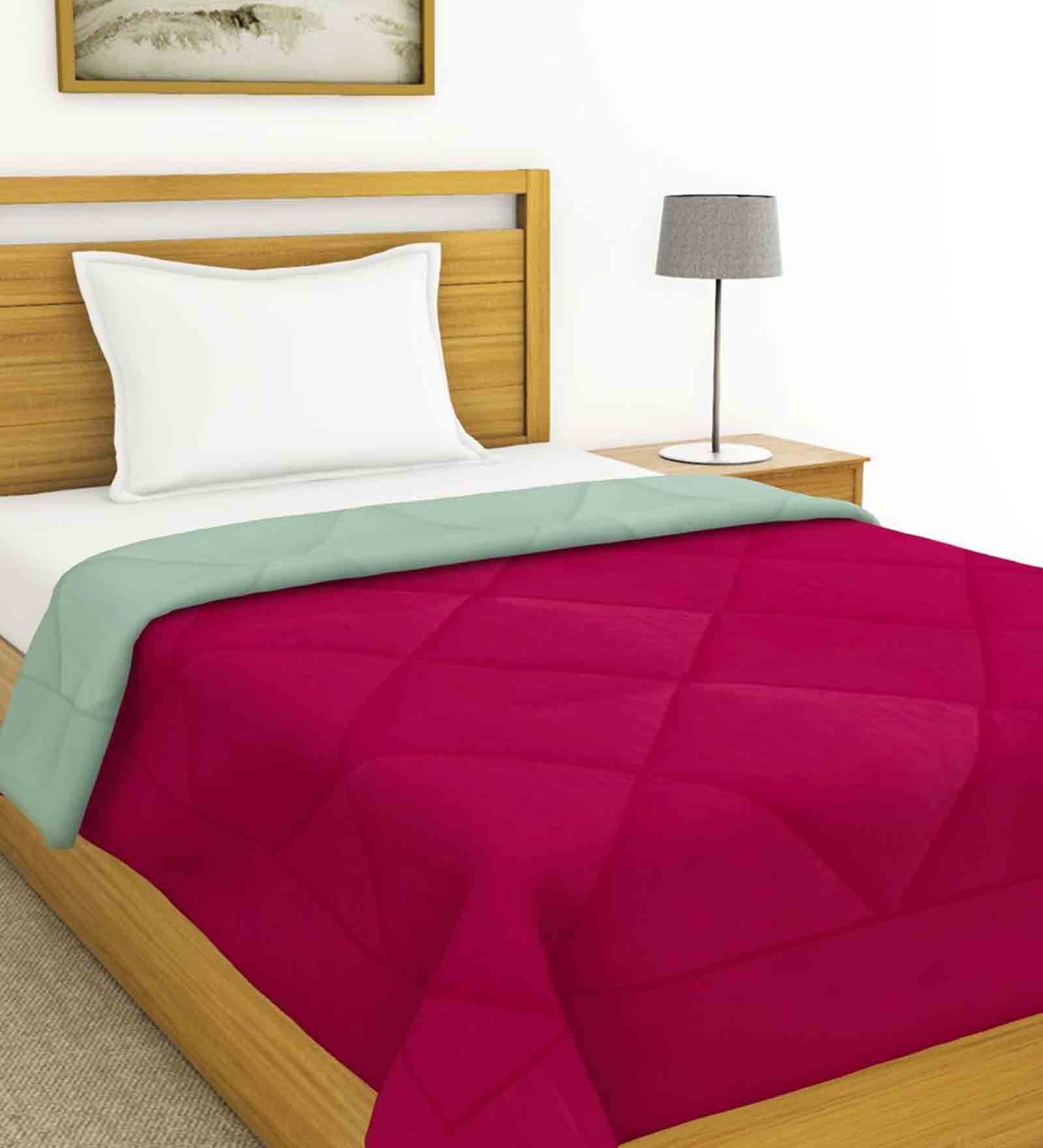 Pink Microfiber 180 AC Room Single Bed Comforter