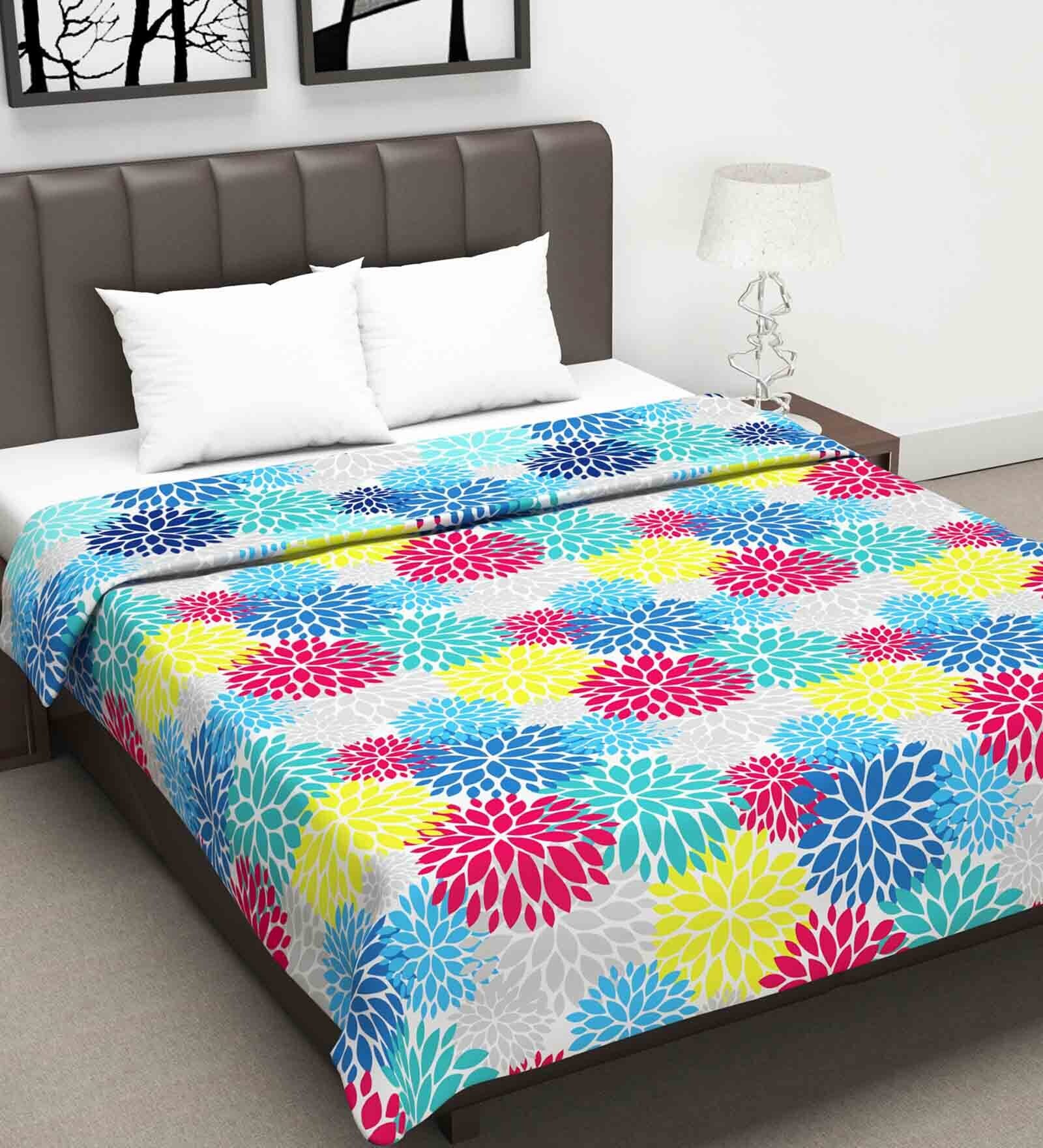 Blue Abstract 120 GSM Double Bed Dohar Blue Abstract 120 GSM Double Bed Dohar