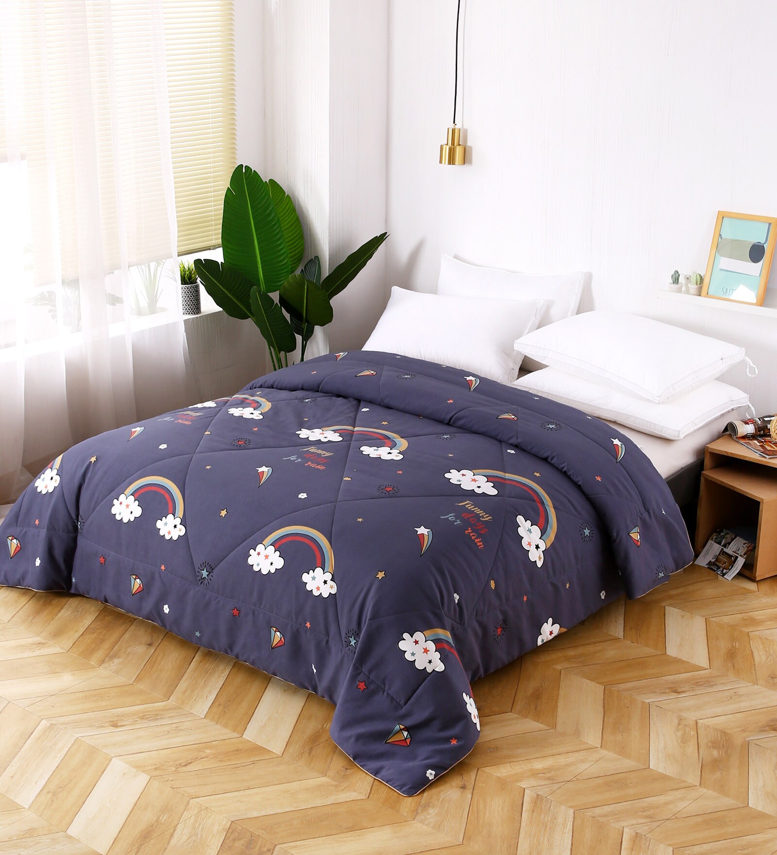 Buy RainBow & Cloud Double Bed AC Comforter by Urban Dream at 32 OFF