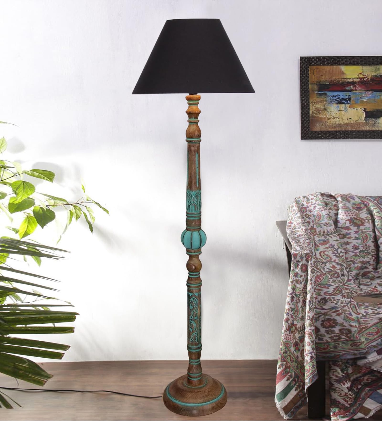 Black Mid Century Modern Floor Lamp