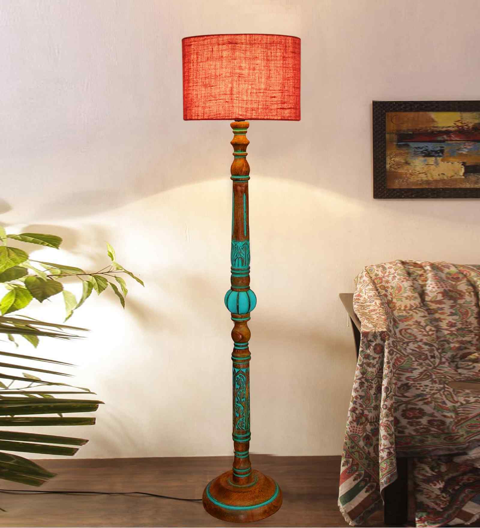 Pink Mid Century Modern Floor Lamp