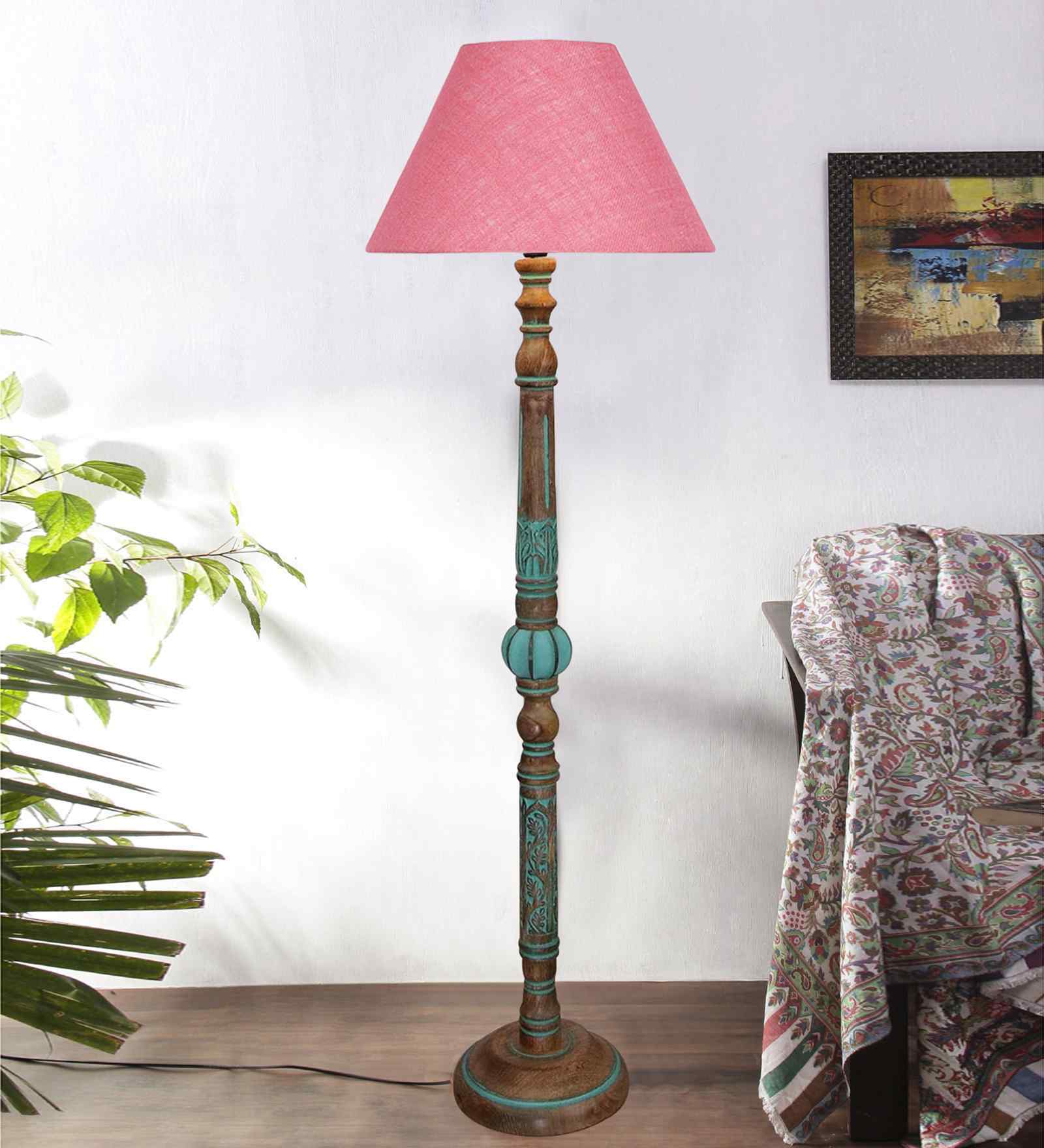 Pink Mid Century Modern Floor Lamp