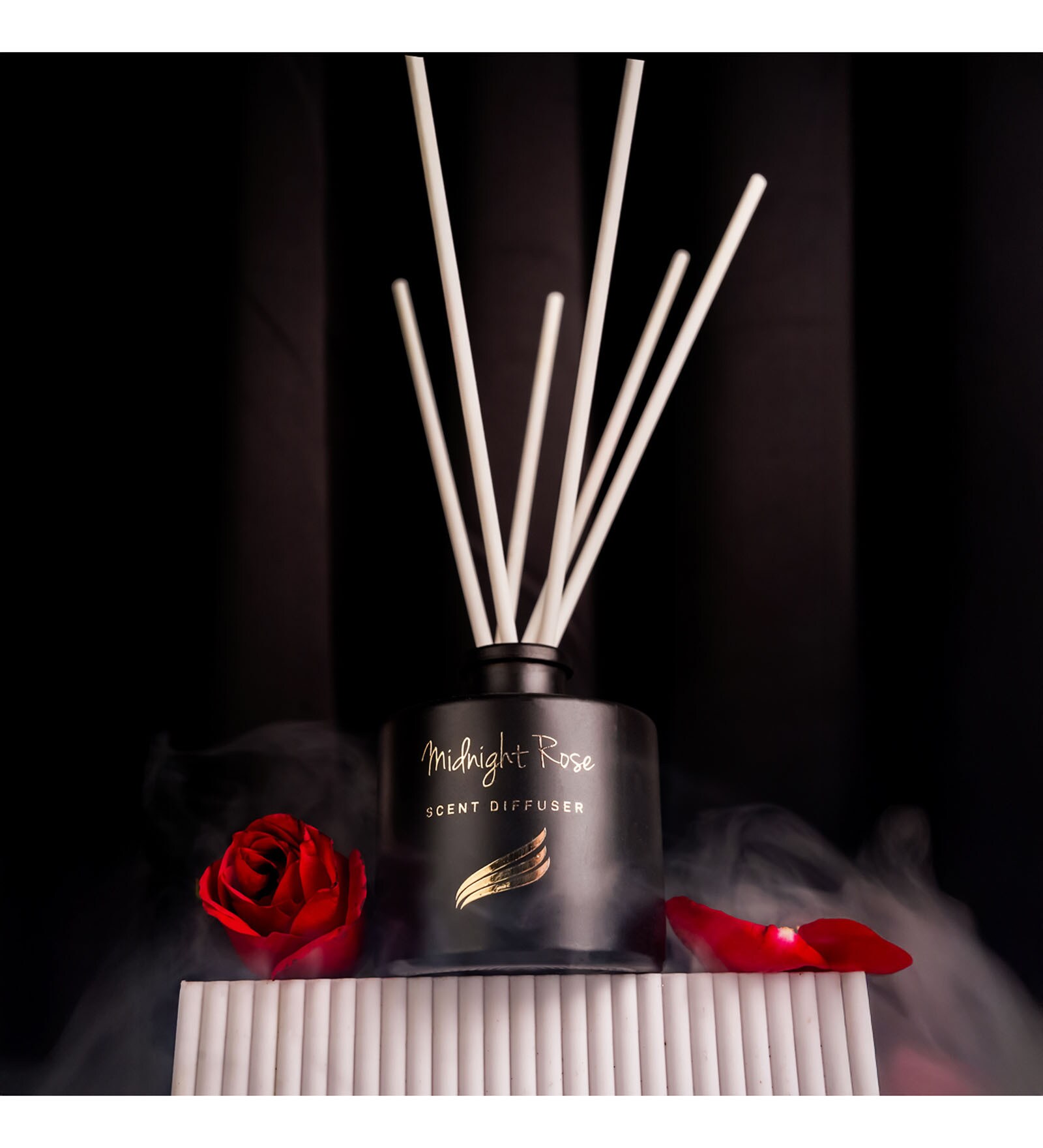 Midnight Rose Ceramic Diffuser (Black)