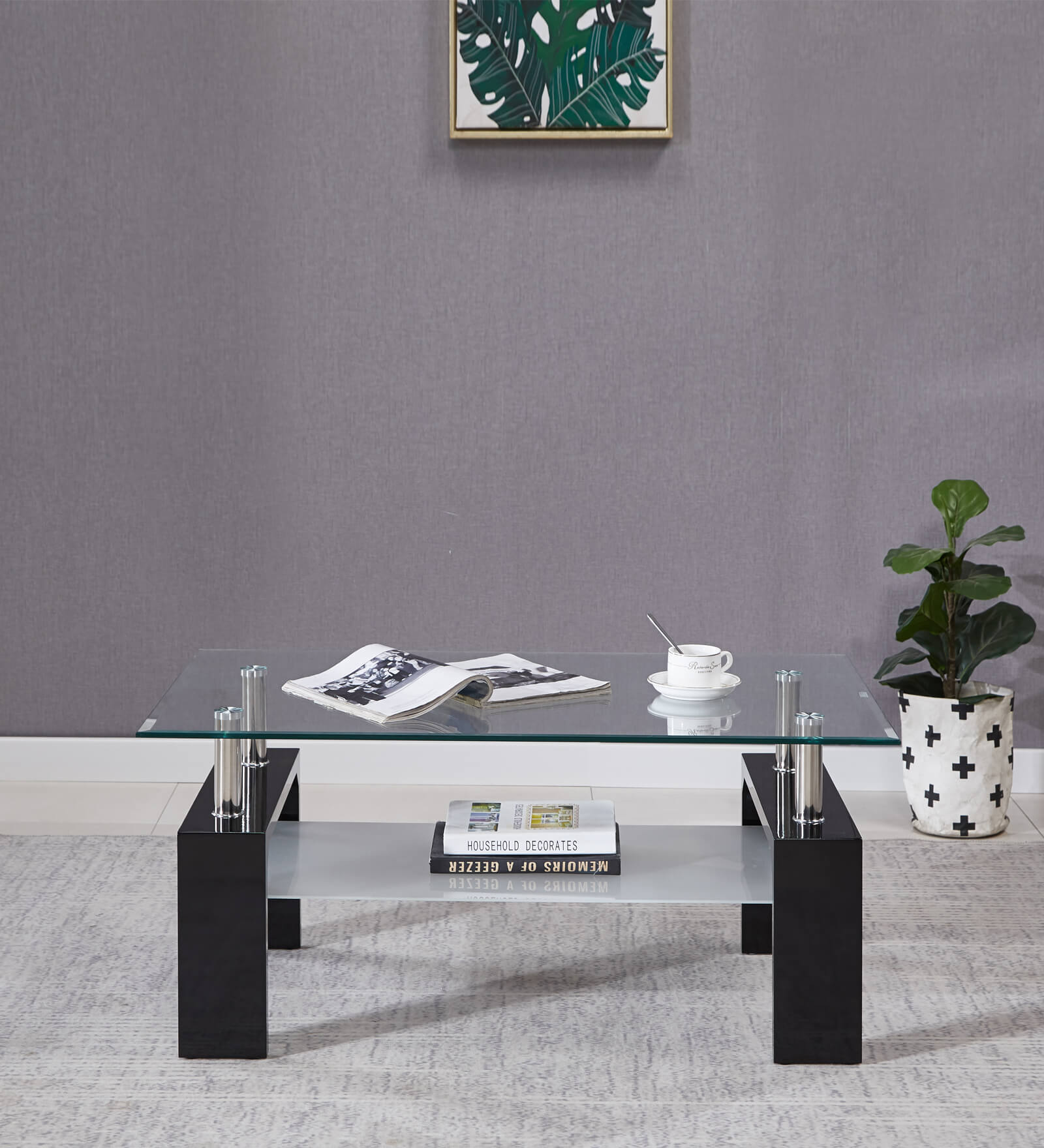 Milan Coffee Table In Black Colour Milan Coffee Table In Black Colour