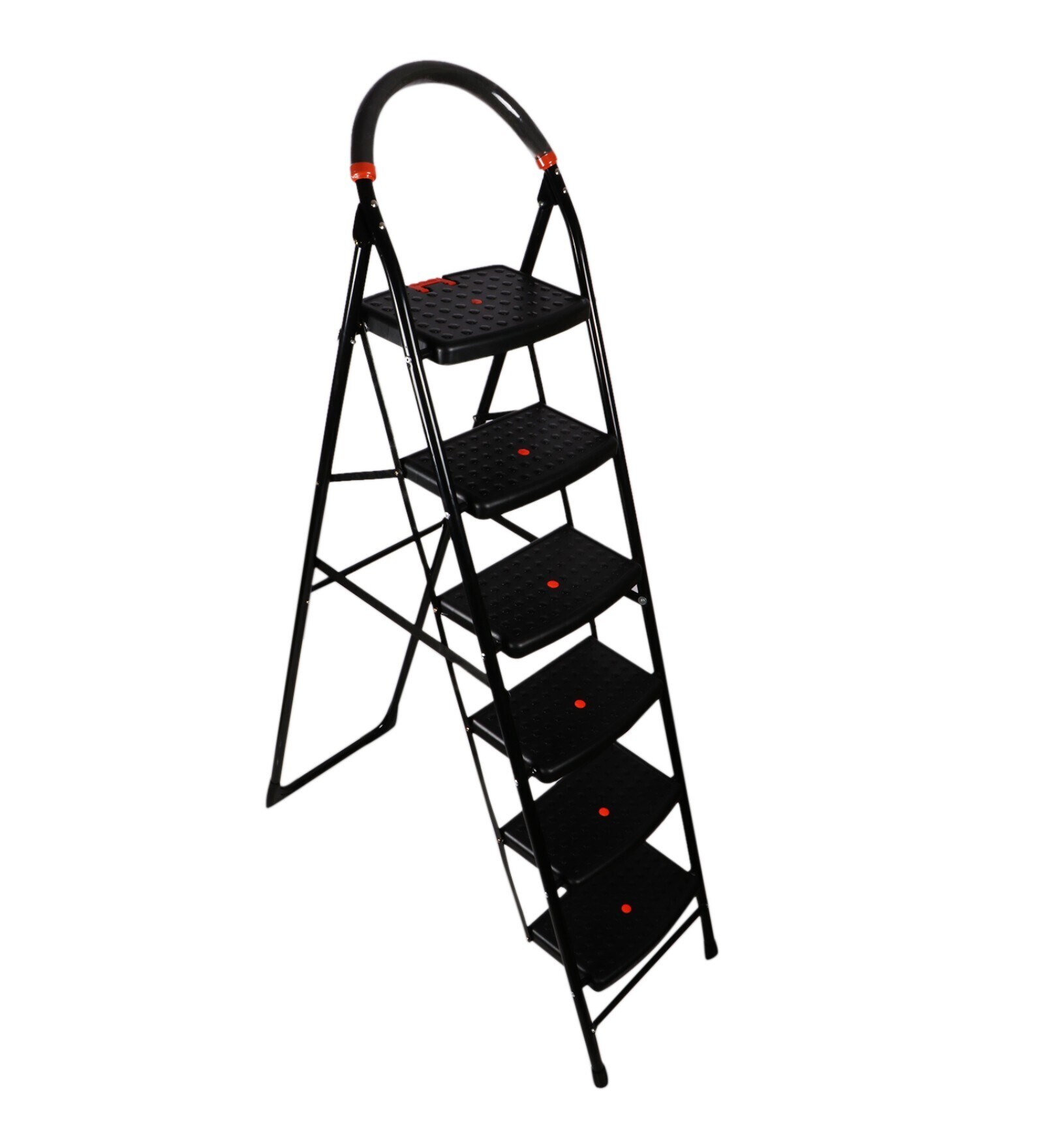 Buy Milano 6 Step Black MildSteel Folding Step Ladder at 61 OFF by
