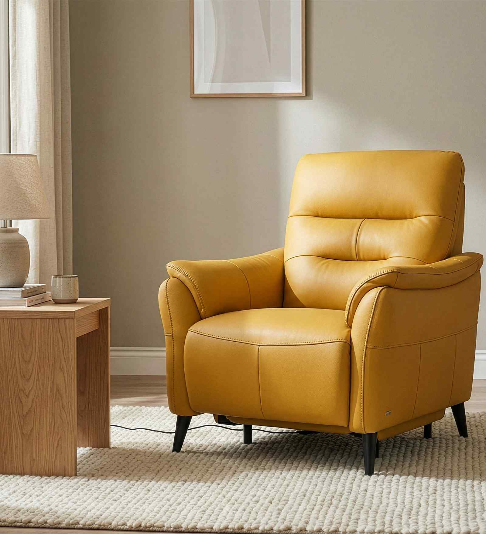 Milano Luxe Dual Power Leather Incliner 1S