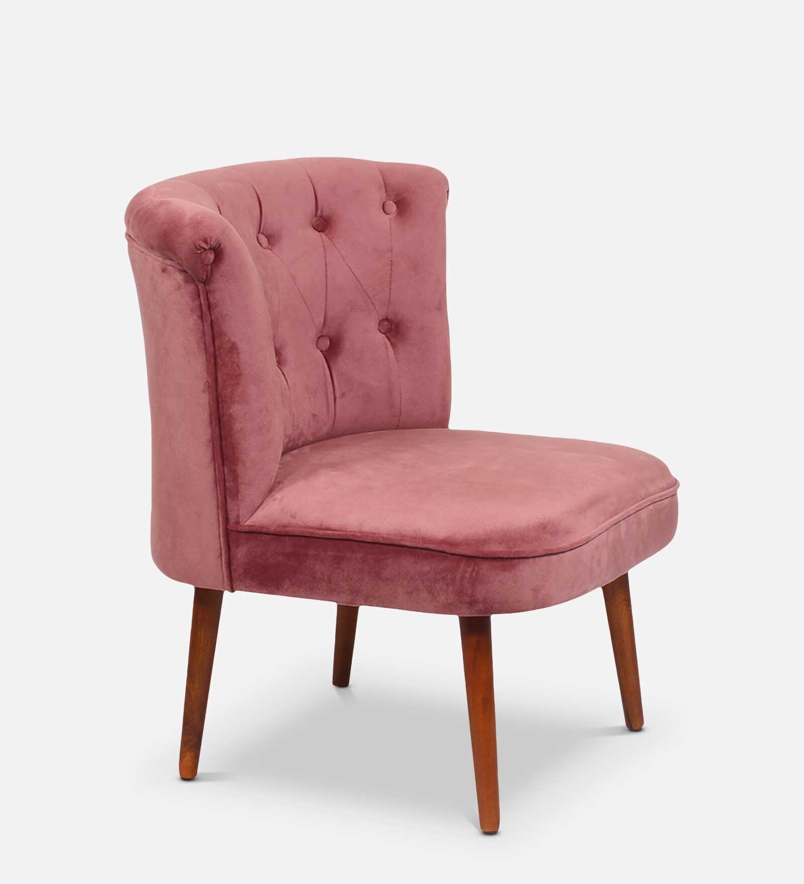 Milano Fabric Slipper Chair in Salmon Colour