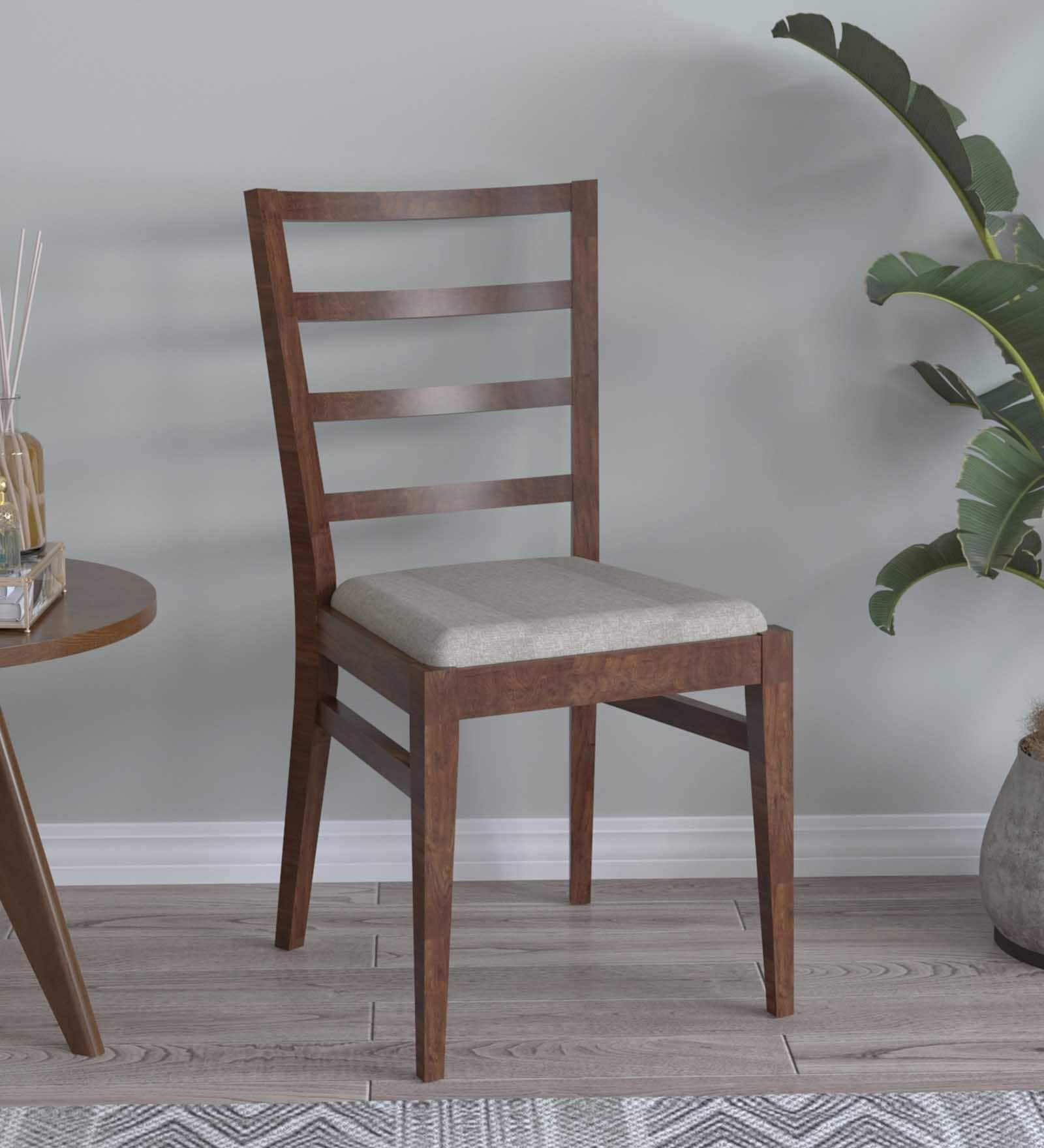 Milano Solid Wood Dining Chair in Beige Colour Set of 2 Milano Solid Wood Dining Chair in Beige Colour Set of 2
