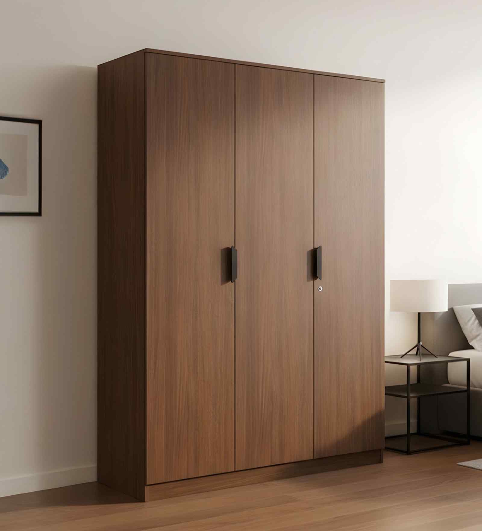 Milford 3 Door Wardrobe In Classic Walnut Finish