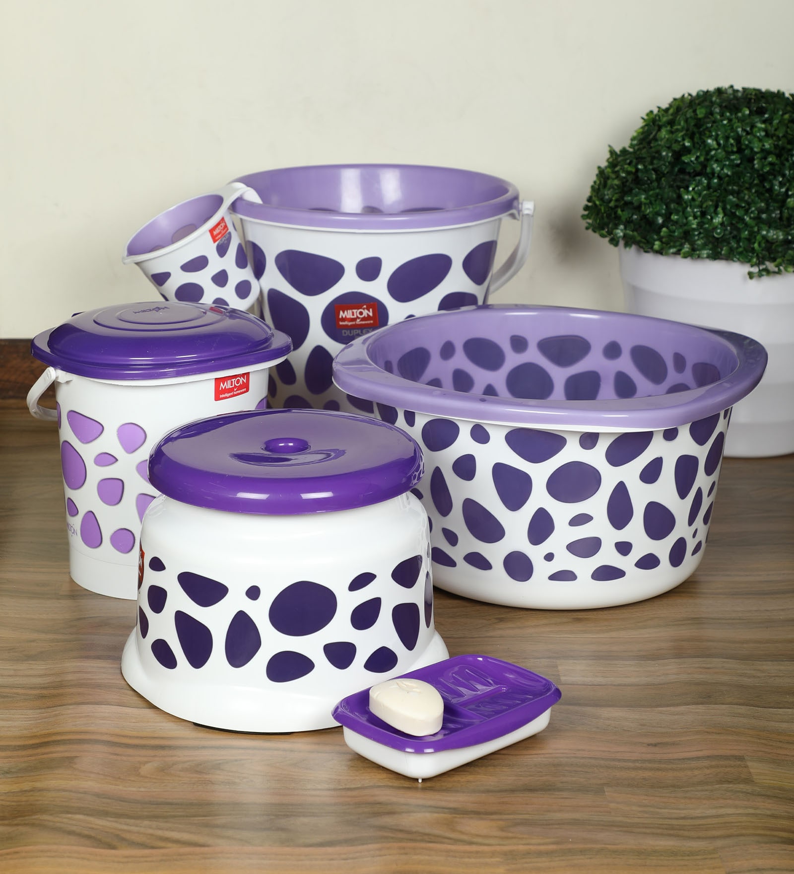 Buy Milton Duplex Spa Purple Bathroom Set Set Of 6 Online Hot