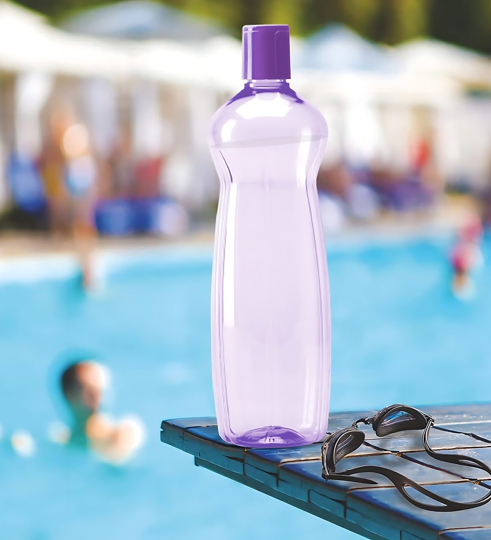Milton Pacific 1000 Pet Water Bottle 1000 Ml Each Bpa Free Leak Proof Purple Pack Of 6
