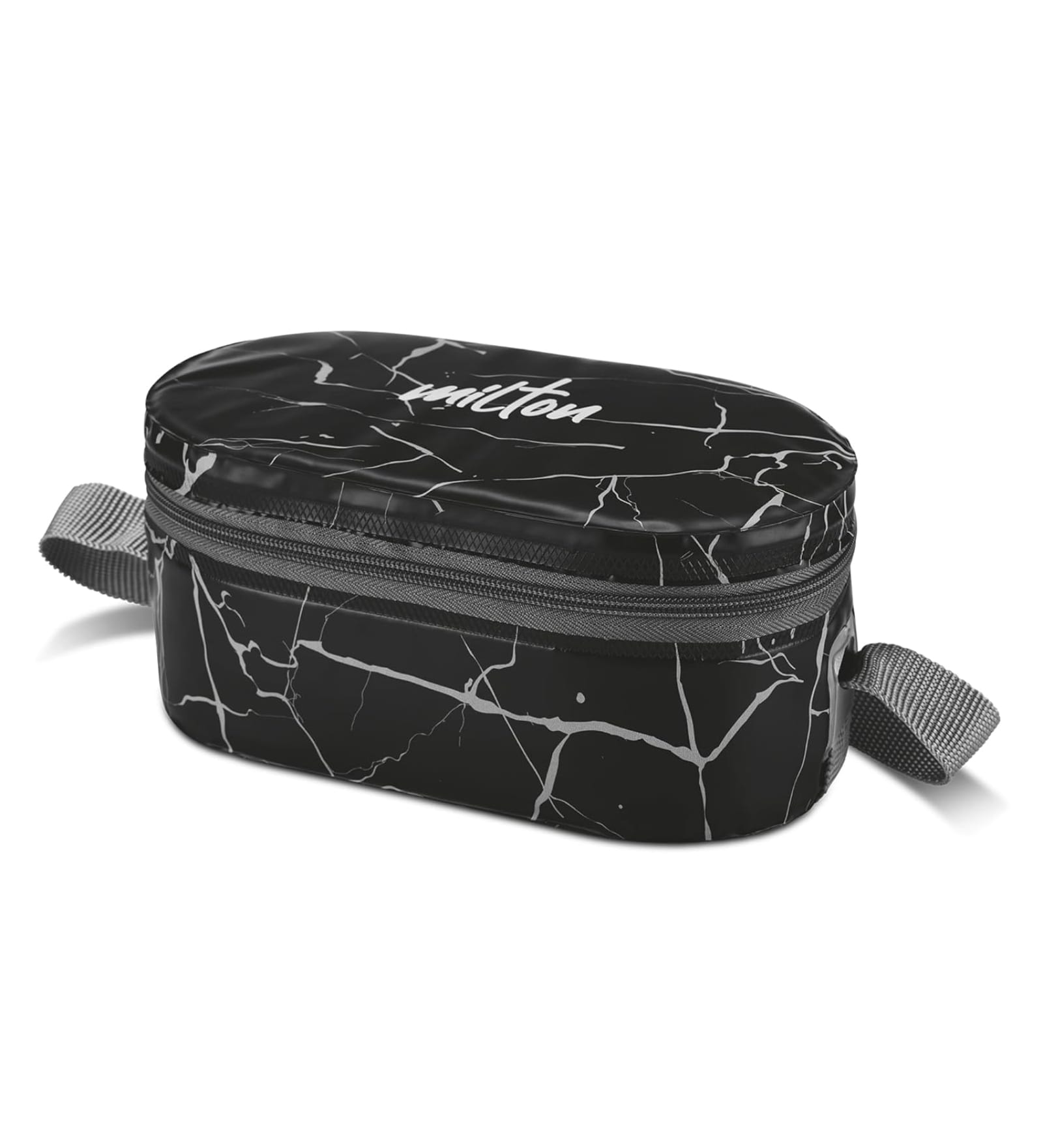 Milton Executive Lunch Box With Insulated Bag 2 Stainless Steel Containers (280 Ml Each) & 1 Microwave Safe Oval Container (450 Ml) Black