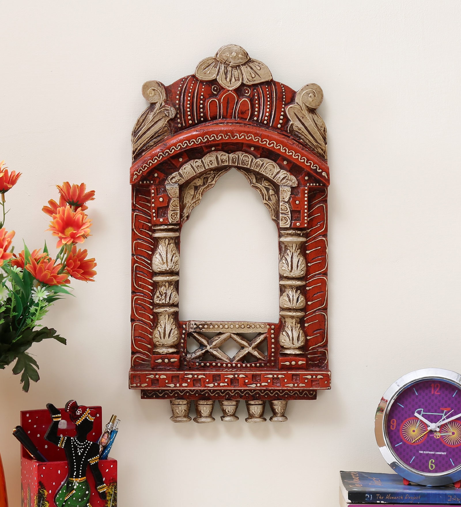 Oddies Solid Wood Jharokha in Brown