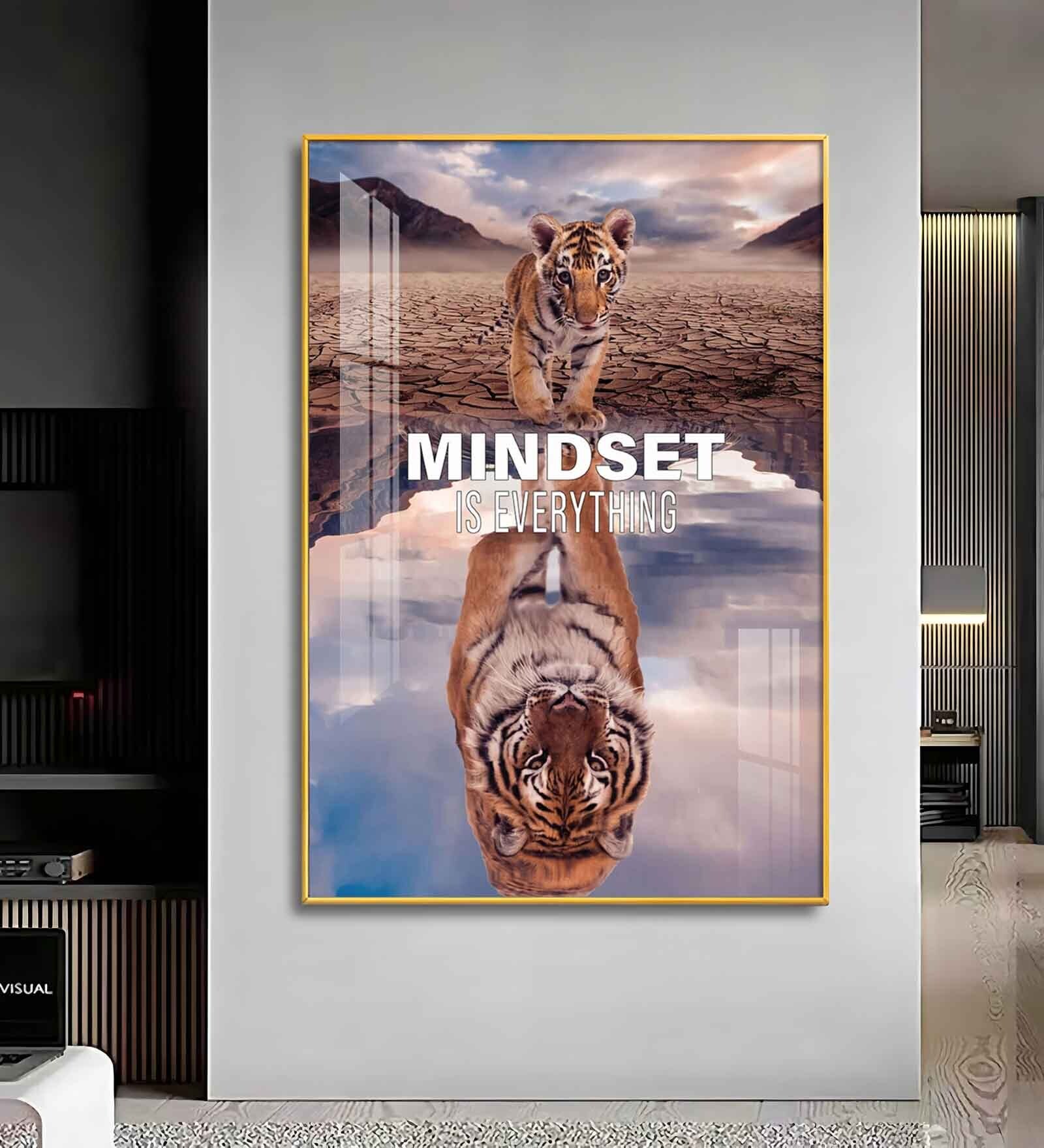 Mindset Mastery Glass Finish Vertical Wall Art