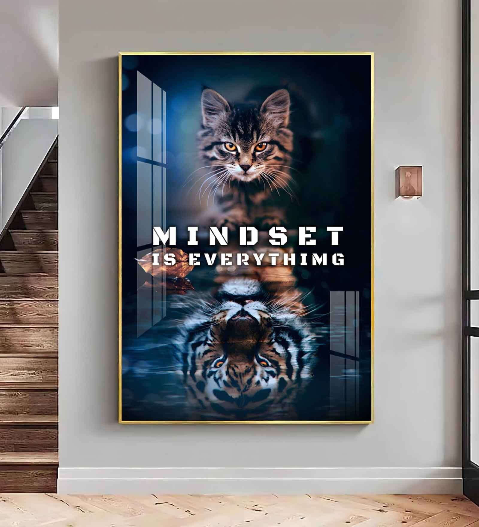 Mindset Matter Glass Finish Vertical Wall Art