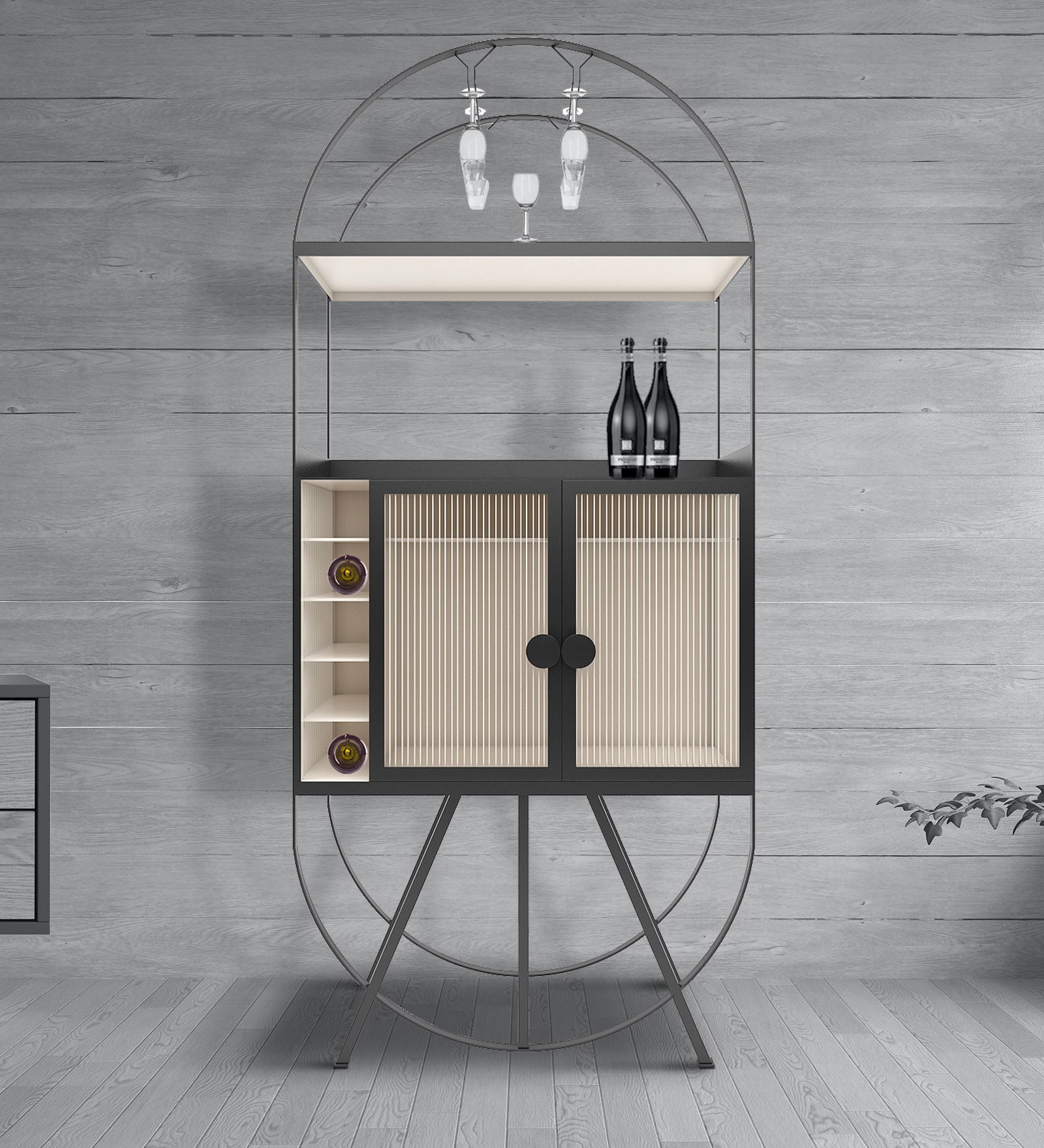 Buy Mini Bar in Black & White Colour by The Metal Project