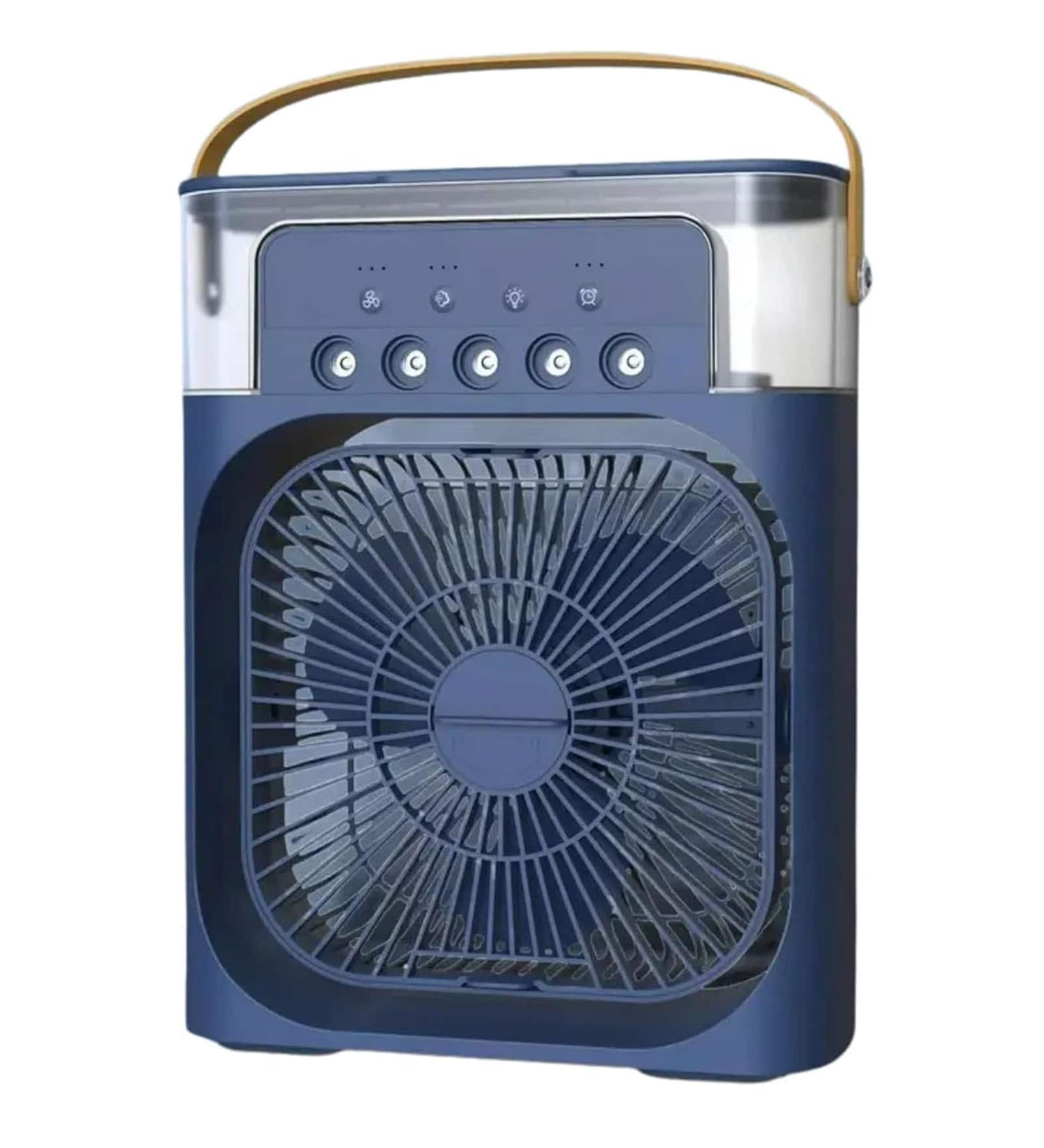 Mini Cooler 7 LED Colors, 3 Wind Speeds, 3 Spray Modes, Timer (1/2/3H) (Blue)