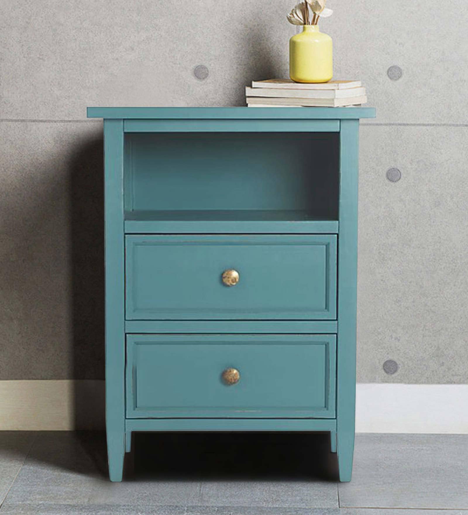 Buy Mini Dresser in Navy Blue Colour by Asian Arts Online Industrial