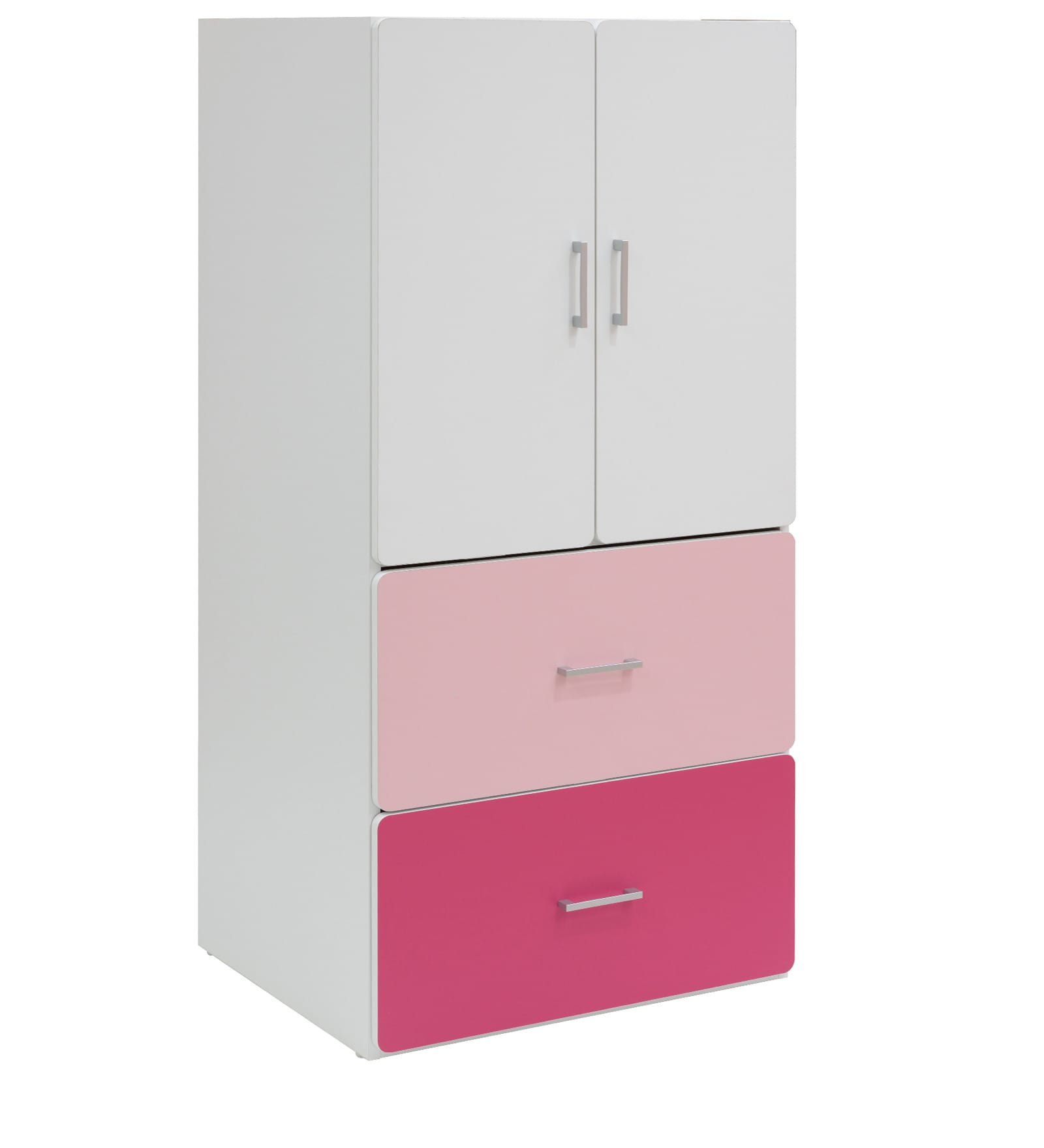 McMimi Mini Wardrobe with Two Drawers in Red & Pink Colour