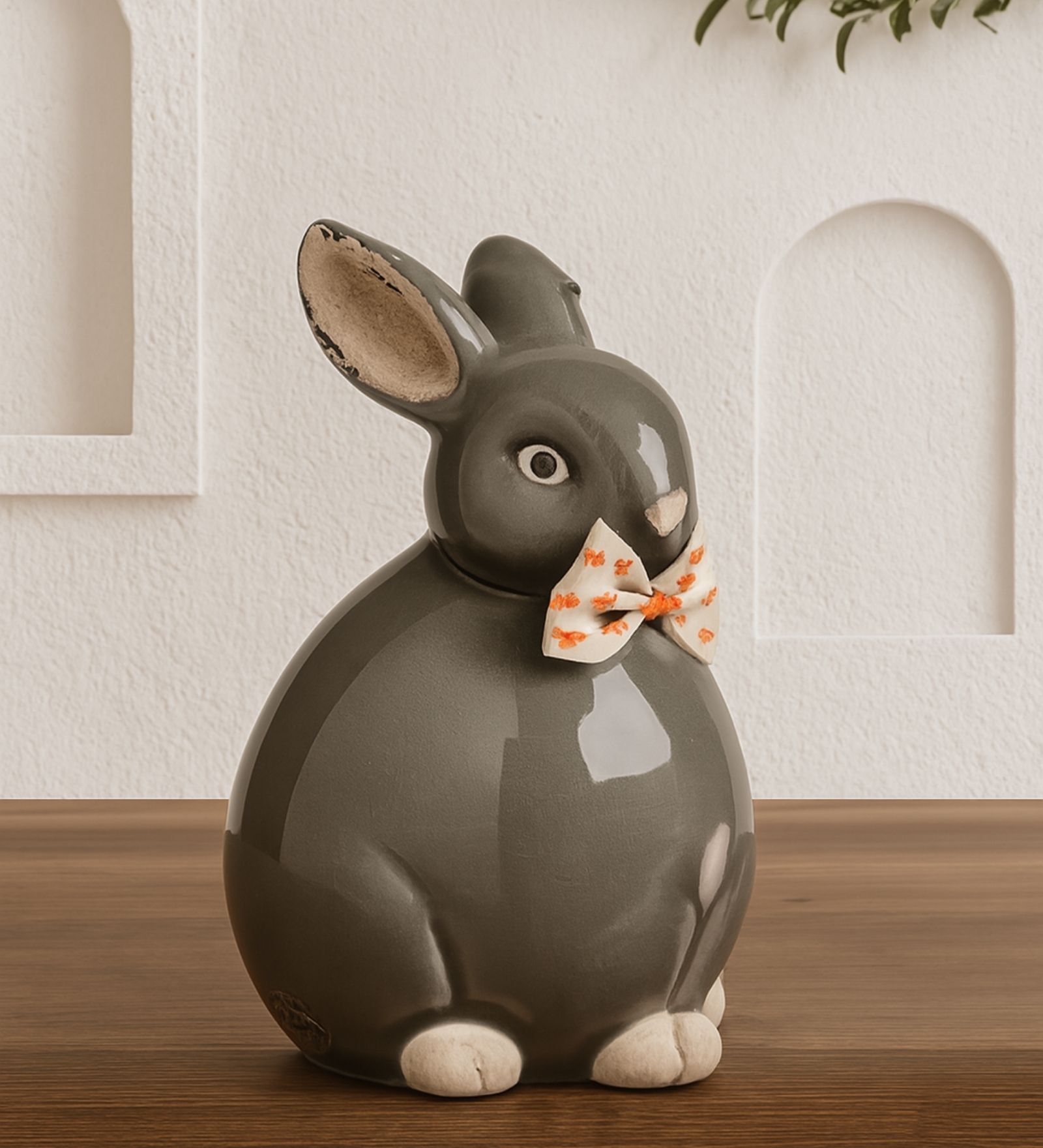 Miniature Grey Rabbit Figurines