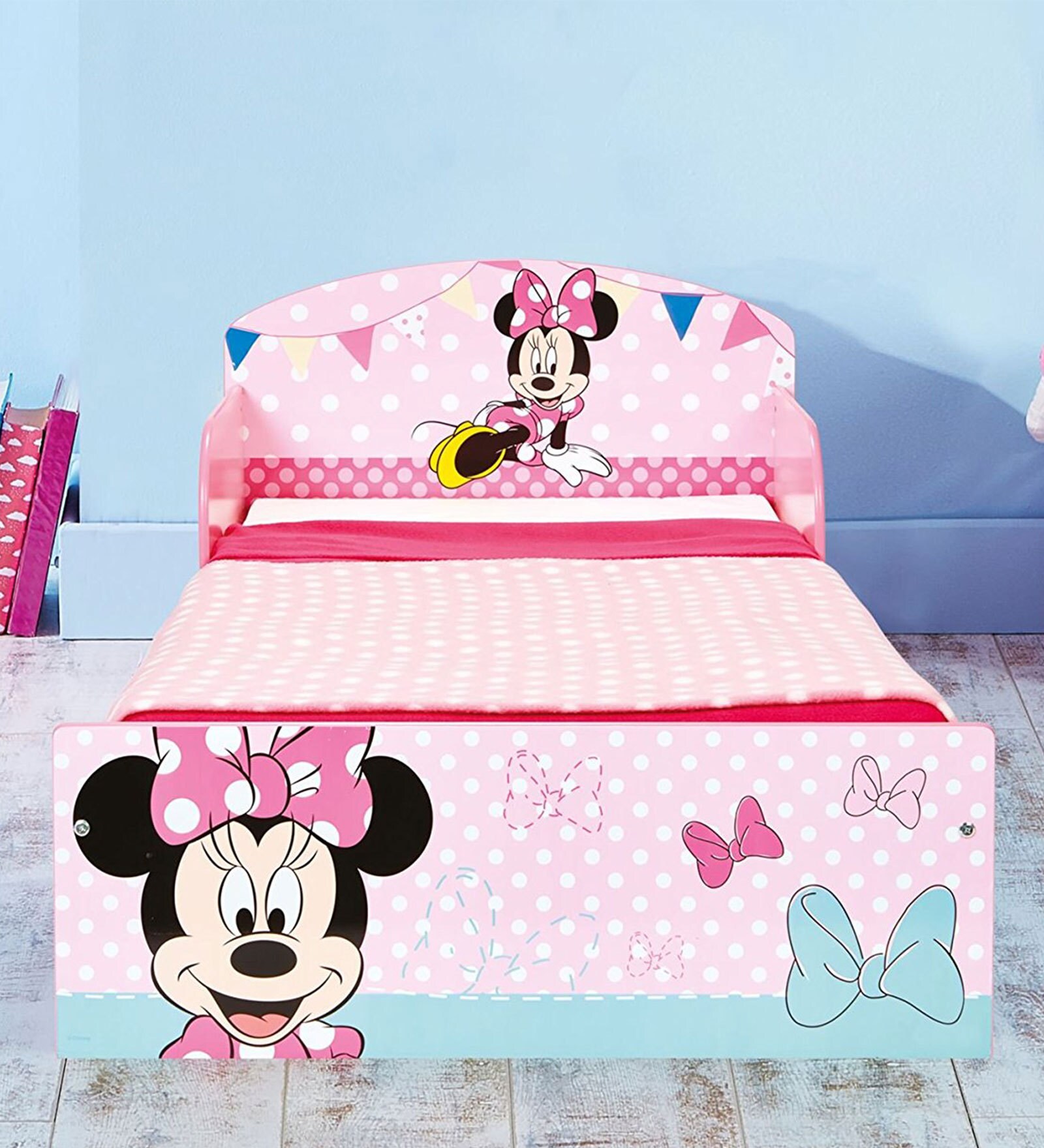 Minnie Mouse Toddler Bed in Pink & Blue Colour