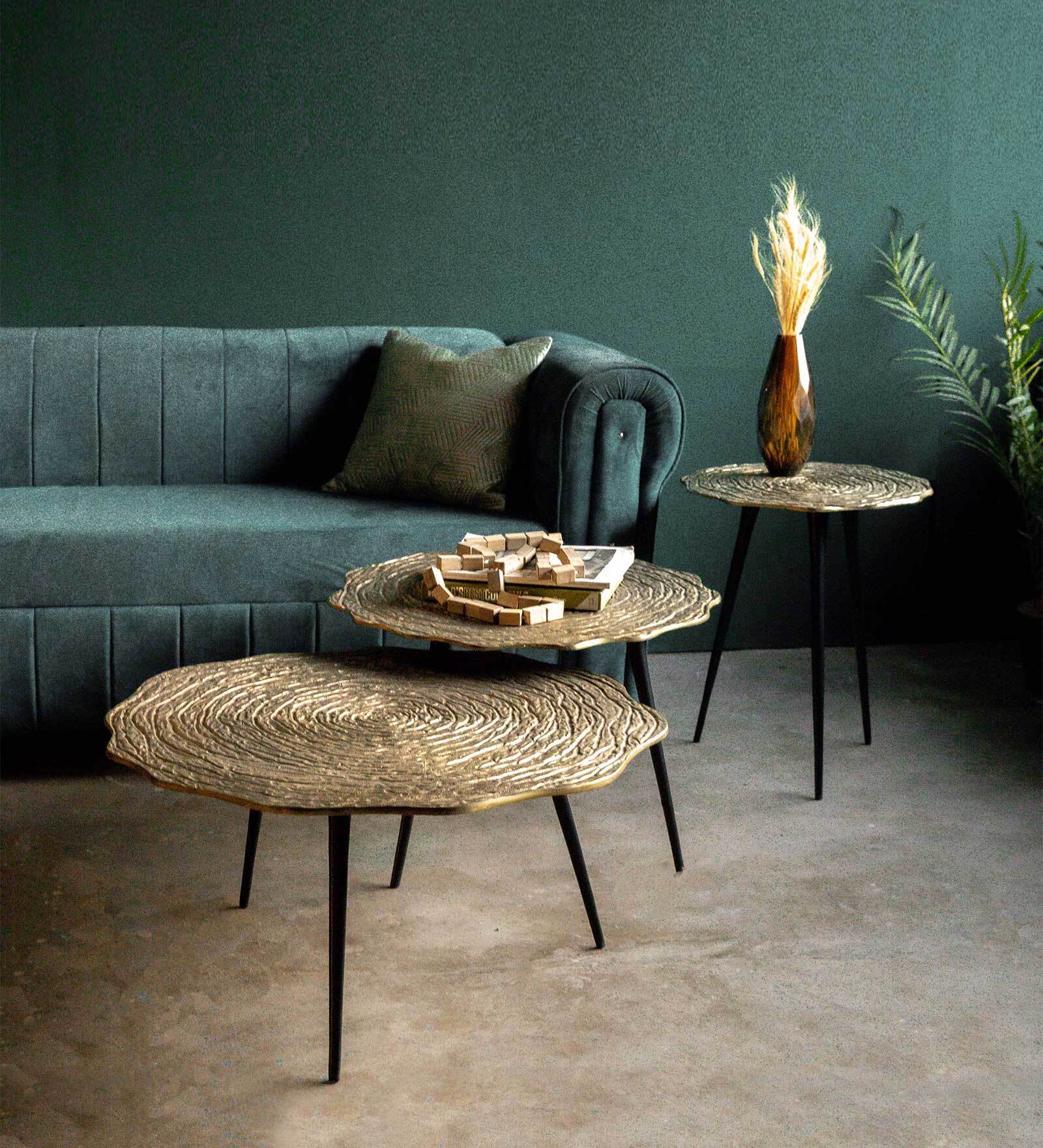 Buy Miri Metal Nesting Table in Gold & Black Finish at 100% OFF by ...