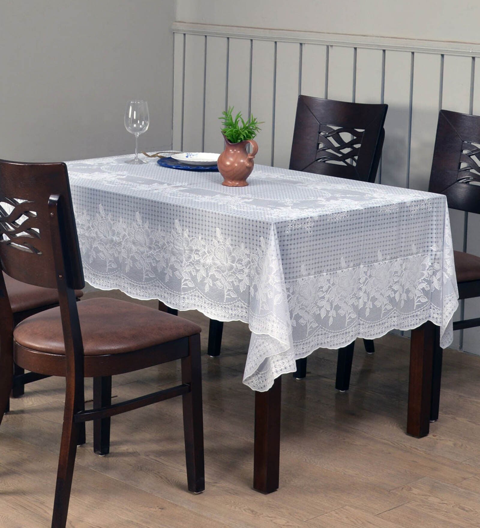 Mist (60x54) White PVC Table Cloth